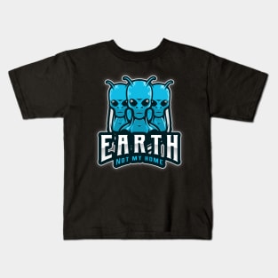 Earth is not my home, Alien invasion Squad Kids T-Shirt